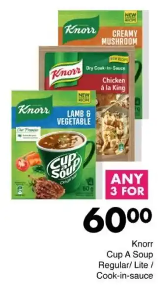 Save Hyper Knorr Cup A Soup Regular/ Lite / Cook-in-sauce offer