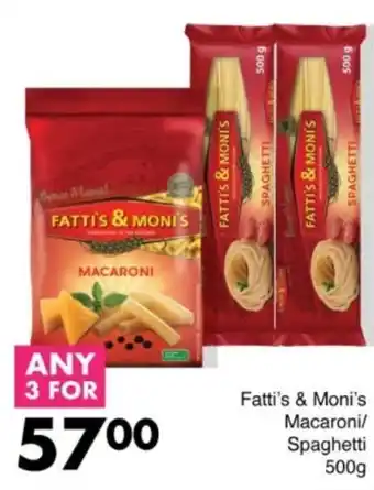 Save Hyper Fatti's & Moni's Macaroni/ Spaghetti offer