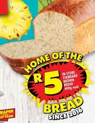 IN-STORE STANDARD BROWN BREAD 600g