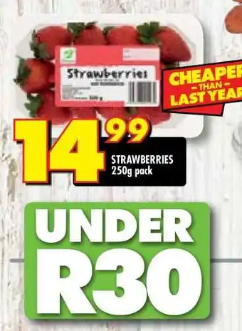 Shoprite STRAWBERRIES 250g pack offer