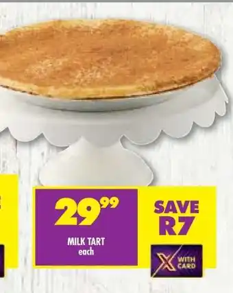 Shoprite MILK TART offer