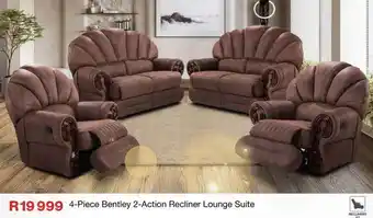 OK Furniture 4-Piece Bentley 2-Action Recliner Lounge Suite offer