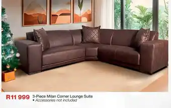 OK Furniture 3-Piece Milan Corner Lounge Suite offer