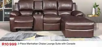 OK Furniture 2-Piece Manhattan Chaise Lounge Suite with Console offer