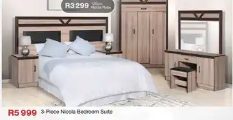 OK Furniture 3-Piece Nicola Bedroom Suite offer