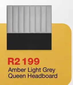 OK Furniture Amber Light Grey Queen Headboard offer
