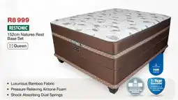 OK Furniture Restonic 152cm Natures Rest Base Set offer