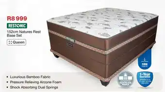 OK Furniture Restonic 152cm Natures Rest Base Set offer