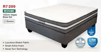 OK Furniture Restonic 152cm Vegas Base Set offer