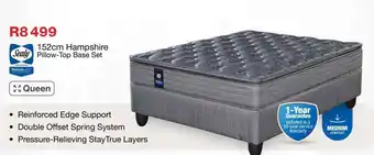 OK Furniture 152cm Hampshire Pillow-Top Base Set offer