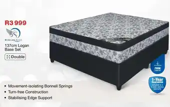 OK Furniture 137cm Logan Base Set offer