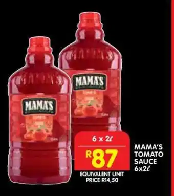 Shoprite MAMA'S TOMATO SAUCE 6x2ℓ offer