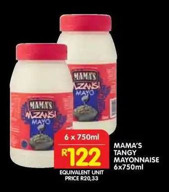 Shoprite MAMA'S TANGY MAYONNAISE 6x750ml offer