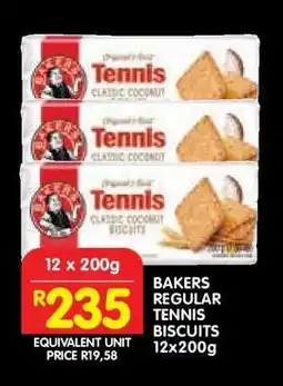 Shoprite BAKERS REGULAR TENNIS BISCUITS 12x200g offer