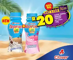 Shoprite Clover tropika drinking yoghurt offer