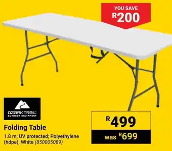 Builders Warehouse Ozark Trail Folding Table offer