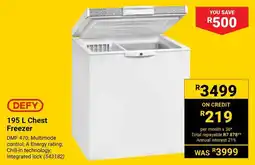 Builders Warehouse DEFY Chest Freezer offer
