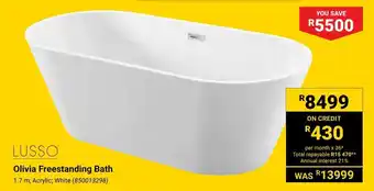Builders Warehouse Lusso Olivia Freestanding Bath offer