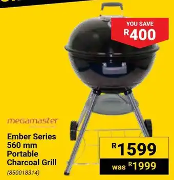 Builders Warehouse Megamaster Ember Series Portable Charcoal Grill offer