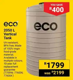 Builders Warehouse Eco Vertical Tank offer