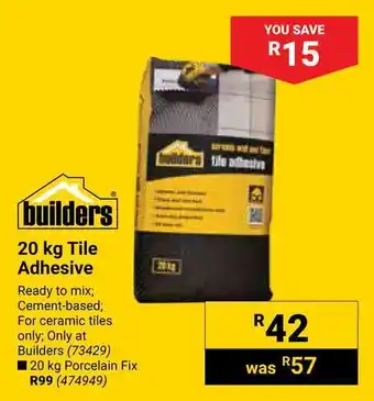 Builders Warehouse Builders Tile Adhesive offer