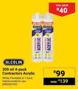 Builders Warehouse Alcolin Contractors Acrylic offer