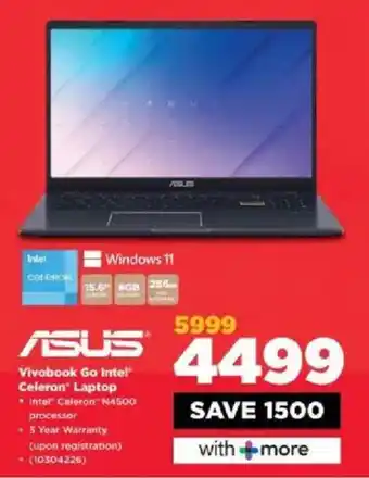 HiFi Corp ASUS Vivobook Go Intel Celeron Laptop offer