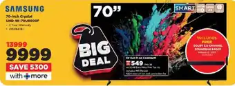 HiFi Corp Samsung 70-inch Crystal UHD 4K-70U8000F offer