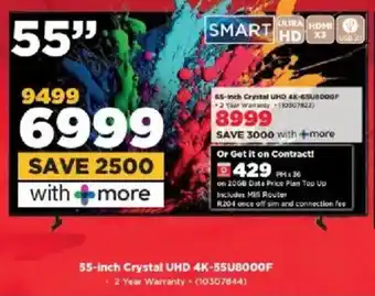 HiFi Corp Samsung 55-inch Crystal UHD 4K-55U8000F offer