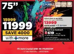 HiFi Corp Samsung 75-inch Crystal UHD 4K-75U8000F offer