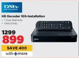 HiFi Corp DStv HD Decoder 10S-Installation offer