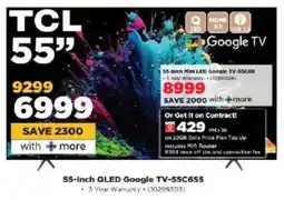HiFi Corp TCL 55-Inch QLED Google TV-55C655 offer