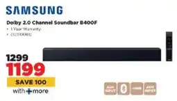 HiFi Corp Samsung Dolby 2.0 Channel Soundbar B400F offer