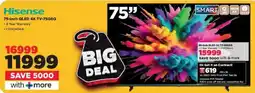 HiFi Corp Hisense 75-inch QLED 4K TV offer
