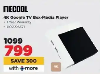 HiFi Corp Mecool 4K Google TV Box-Media Player offer