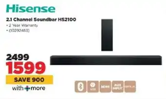 HiFi Corp Hisense 2.1 Channel Soundbar HS2100 offer