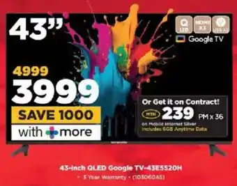 HiFi Corp Skyworth 43-inch QLED Google TV-43E5520H offer