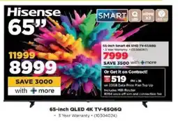HiFi Corp Hisense 65-inch QLED 4K TV-65Q6Q offer