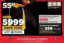 HiFi Corp Skyworth 55-inch QLED Google TV-55Q6400H offer