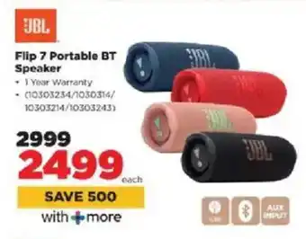 HiFi Corp JBL Flip 7 Portable BT Speaker offer
