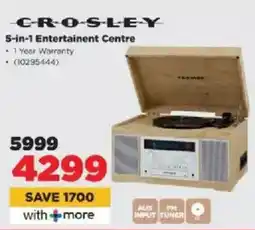 HiFi Corp Crosley 5-in-1 Entertainent Centre offer