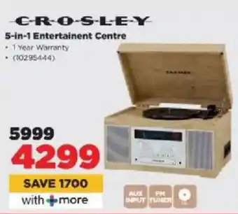 HiFi Corp Crosley 5-in-1 Entertainent Centre offer