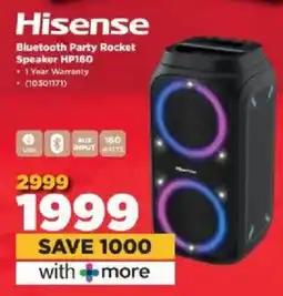 HiFi Corp Hisense Bluetooth Party Rocket Speaker HP160 offer