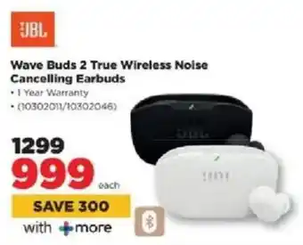 HiFi Corp JBL Wave Buds 2 True Wireless Noise Cancelling Earbuds offer