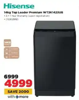 HiFi Corp Hisense Top Loader Premium WT3K1423UB offer