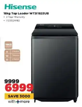HiFi Corp Hisense Top Loader WT311823UB offer