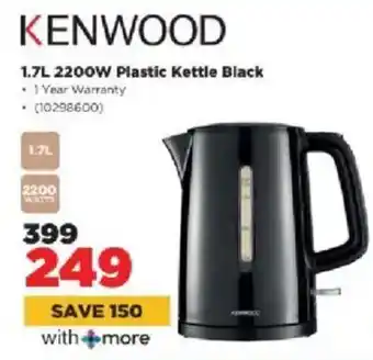 HiFi Corp KENWOOD 2200W Plastic Kettle Black offer