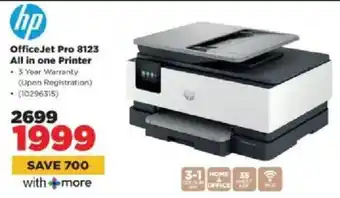 HiFi Corp HP OfficeJet Pro 8123 All in one Printer offer