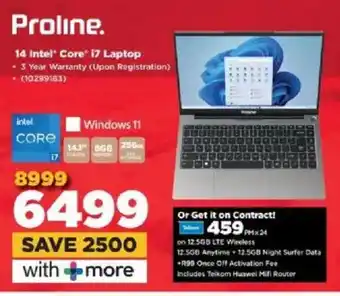 HiFi Corp Proline 14 Intel Core i7 Laptop offer