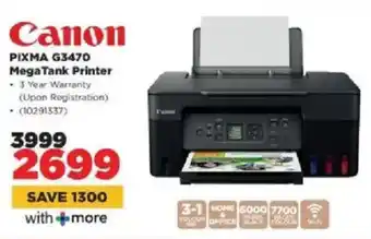 HiFi Corp Canon PIXMA G3470 MegaTank Printer offer